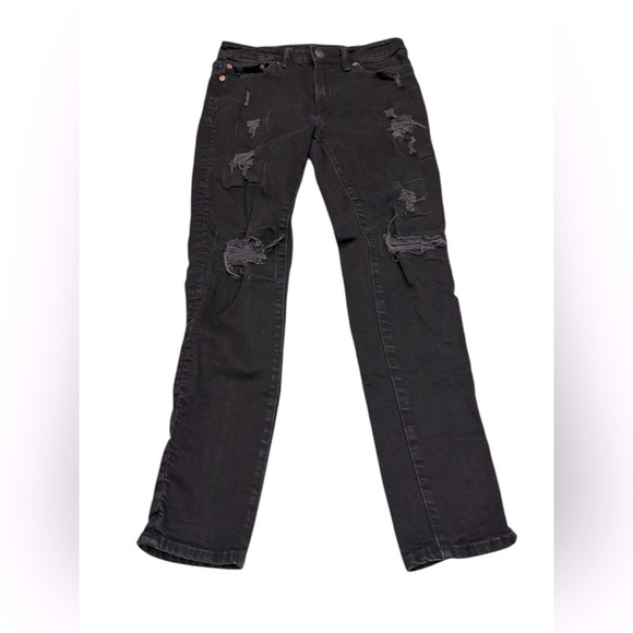 American Eagle Outfitters AirFlex Jeans Athletic Skinny Black Denim Size 29x30 - Picture 1 of 5